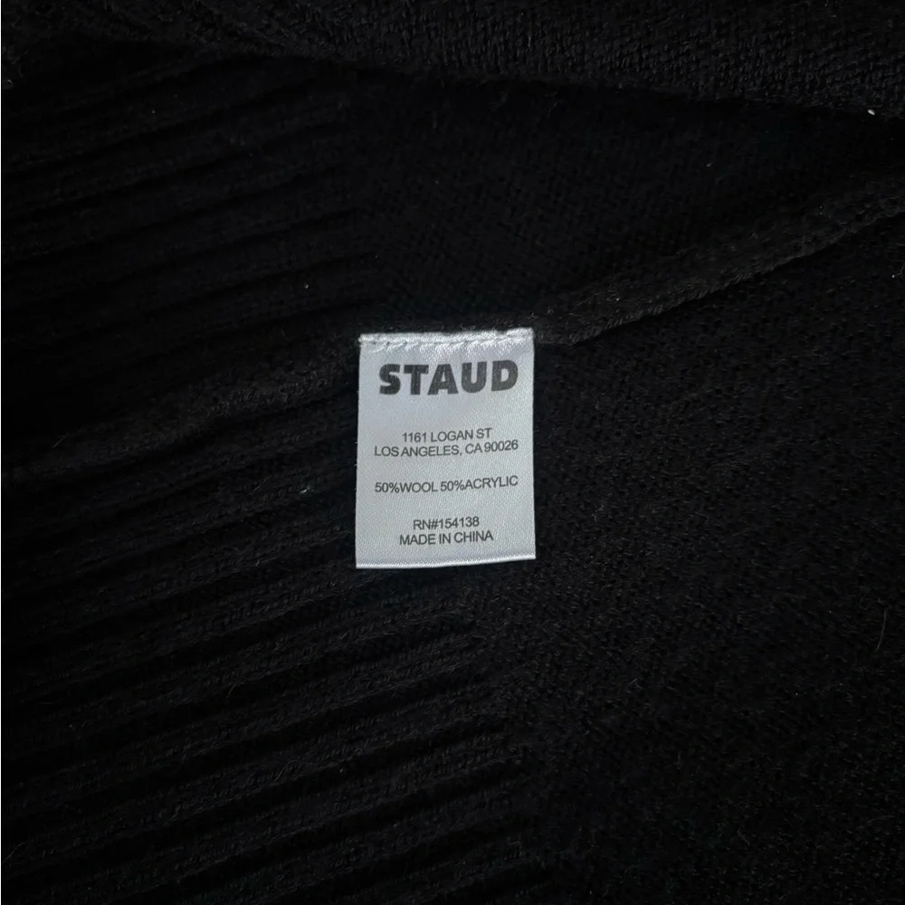 STAUD Black Long Sleeve Sweater Dress - Picture 6 of 9